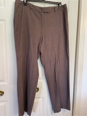 Calvin Klein Women's Straight Leg Dress Pants in Taupe Brown